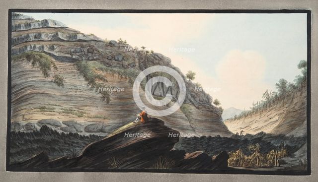 Interior of one of the deepest hollow ways cut by the torrents of the rain water on the flanks of Mo