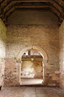 Interior of Odda's Chapel, Deerhurst, Gloucestershire, 2010. Creator: Peter Thompson