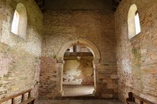 Interior of Odda's Chapel, Deerhurst, Gloucestershire, 2010. Creator: Peter Thompson