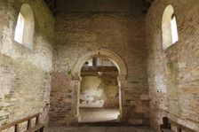 Interior of Odda's Chapel, Deerhurst, Gloucestershire, 2010