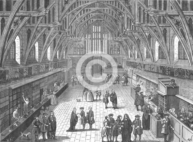 Interior of Old Westminster Hall, 1797 (1897). Artist: Unknown.