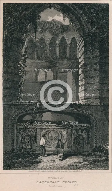 'Interior of Lanercost Priory. Cumberland', 1814. Artist: John Greig.