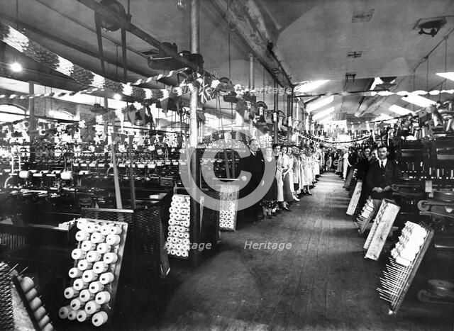 Interior of Litton Mill, Derbyshire, 1933. Artist: Unknown