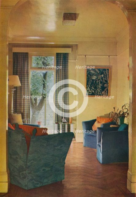 Interior of Mrs Ewart Sofio's house, 25 Bark Place, Bayswater, London, 1932. Artist: Unknown.