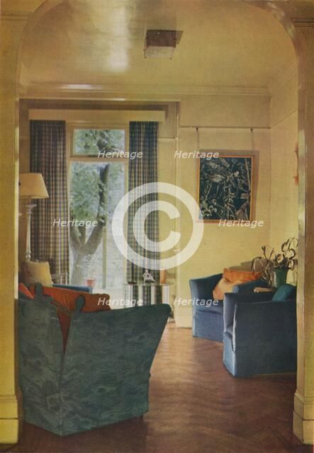 Interior of Mrs Ewart Sofio's house, 25 Bark Place, Bayswater, London, 1932. Artist: Unknown.