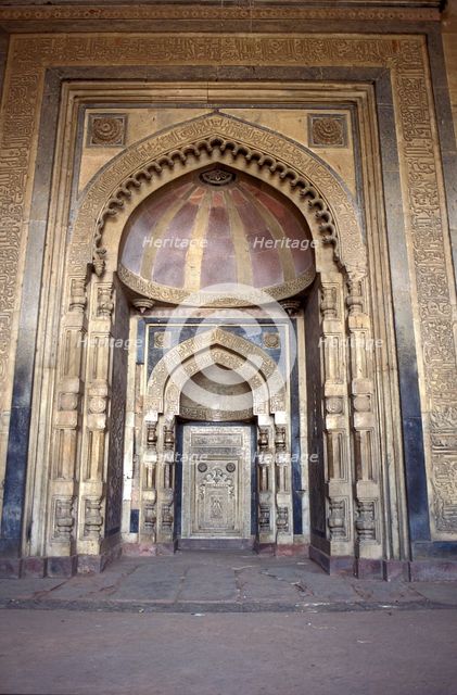Interior of Mughal Mosque, Delhi, India. Artist: Unknown