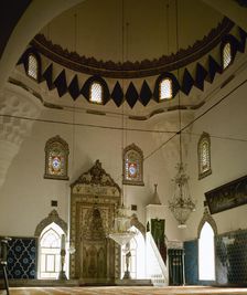 Interior of Muradiye Mosque, Muradiye Complex, Bursa, Asia Minor, Turkey, 1999. Creator: LTL
