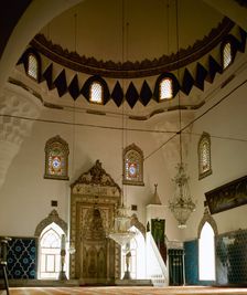 Interior of Muradiye Mosque, Muradiye Complex, Bursa, Asia Minor, Turkey, 1999. Creator: LTL