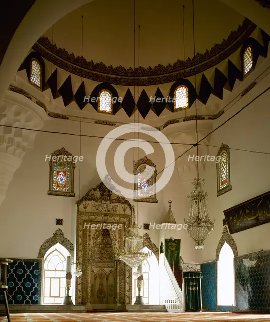 Interior of Muradiye Mosque, Muradiye Complex, Bursa, Asia Minor, Turkey, 1999. Creator: LTL.