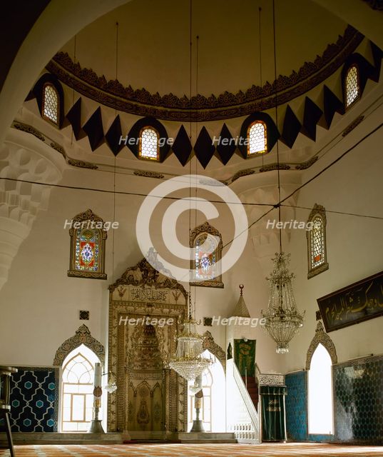Interior of Muradiye Mosque, Muradiye Complex, Bursa, Asia Minor, Turkey, 1999. Creator: LTL.