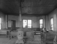 Interior of Negro church of the Mississippi Delta, 1937. Creator: Dorothea Lange