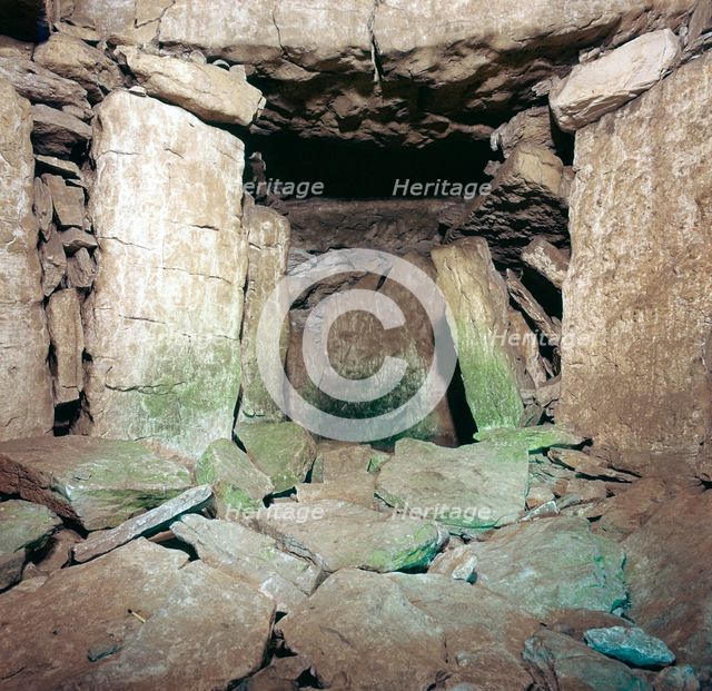 Interior of Neolithic burial chamber, 26th century BC. Artist: Unknown