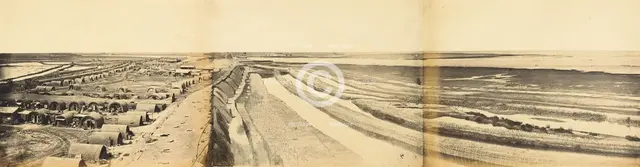 Interior of South Taku Fort Showing the Place of Landing, June 25, 1859, 1860. Creator: Felice Beato.