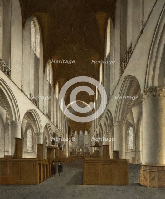 Interior of Saint Bavo, Haarlem, 1680. Creator: Isaak van Nickele.
