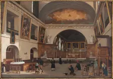 Interior of Saint-Jean-Saint-Francois church, 1829. Creator: Giuseppe Canella