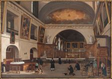 Interior of Saint-Jean-Saint-Francois church, 1829. Creator: Giuseppe Canella