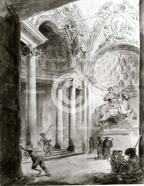 Interior of Saint Peter's, ca. 1758. Creator: Hubert Robert.