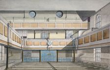 Interior of Salters Hall Chapel for Protestant Dissenters, St Swithin's Lane, City of London, 1820. Artist: Anon