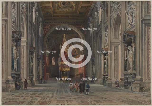 Interior of San Giovanni in Laterano, Rome, c. 1896. Creator: Martino del Don (Italian).