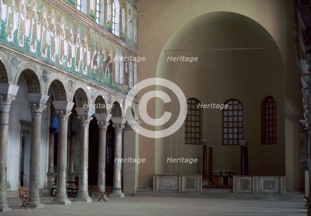Interior of Sant' Apollinare Nuovo. Artist: Unknown