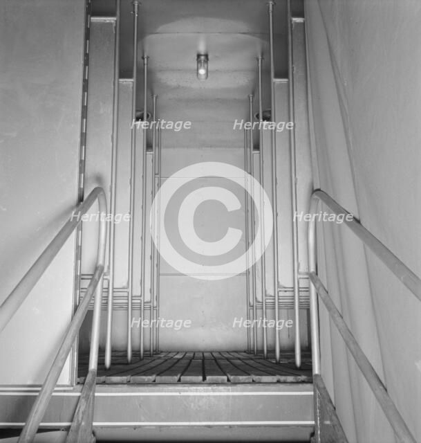 Interior of shower bath unit, FSA camp, Merrill, Klamath County, Oregon, 1939. Creator: Dorothea Lange.