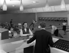 Interior of Silver Blades ice rink and bowling alley, Sheffield, South Yorkshire, 1965. Creator: Michael Walters
