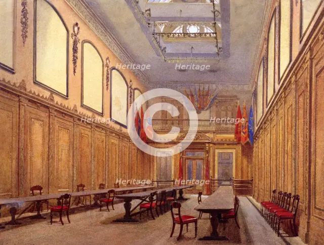 Interior of Skinners' Hall, London, 1890. Artist: John Crowther