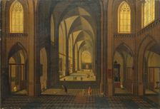 Interior of St Charles Borromeo Church in Antwerp, 1636. Creators: Pieter Neefs, Frans Francken III