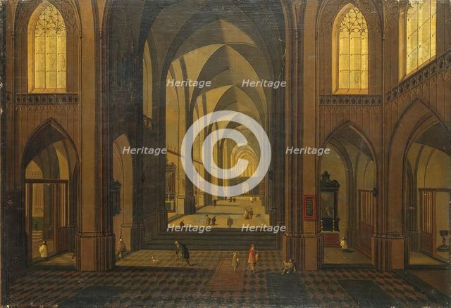 Interior of St Charles Borromeo Church in Antwerp, 1636. Creators: Pieter Neefs, Frans Francken III.