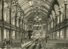 Interior of St. Andrew's Church c1872. Creator: Unknown