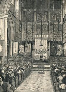 Interior of St. Alban's Church, Holborn late 19th century. Creator: William Hatherell