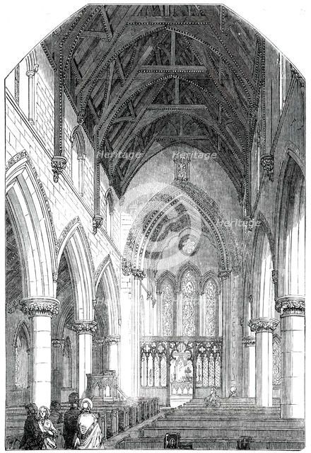 Interior of St. Barnabas Church, Pimlico, 1850. Creator: Unknown.