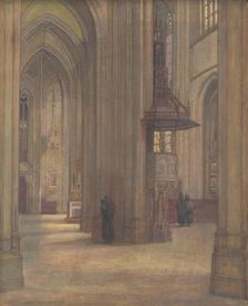 Interior of St. Elisabeth Cathedral, 1919. Creator: Elemír Halász-Hradil