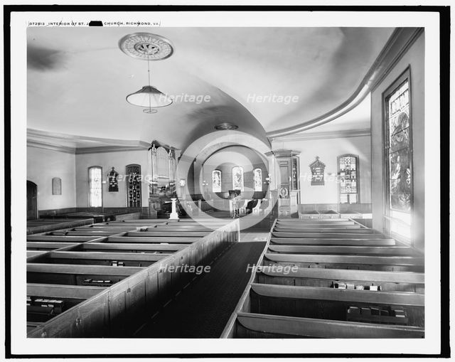 Interior of St. John's Church, Richmond, Va., c.between 1910 and 1920. Creator: Unknown.