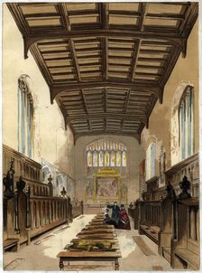 Interior of St John's College Chapel, Cambridge, Cambridgeshire