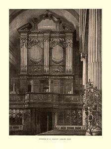 Interior of St. Magnus Looking West mid-late 19th century. Creator: Unknown