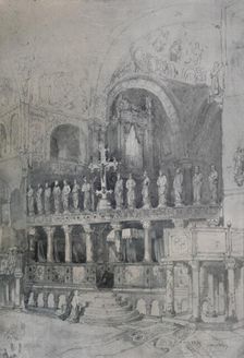 Interior of St. Mark's c1830, (1925). Creator: Samuel Prout