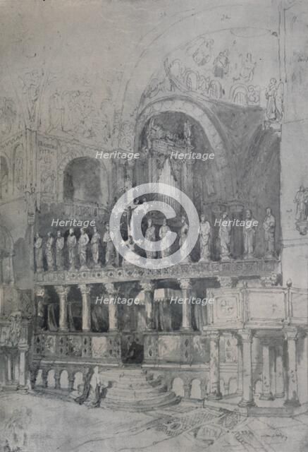 'Interior of St. Mark's', c1830, (1925). Creator: Samuel Prout.