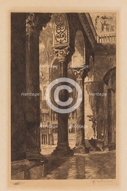 Interior of St. Mark's, Venice. Creator: Otto H. Bacher (American, 1856-1909).