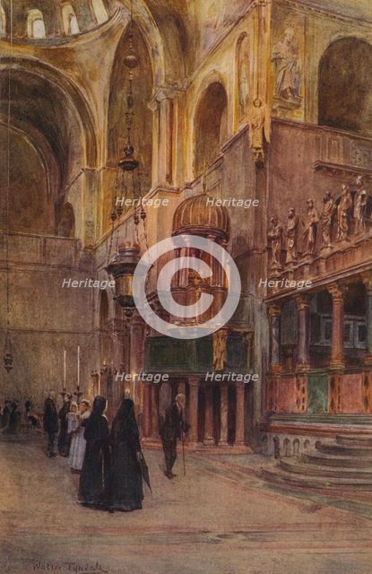 'Interior of St. Mark's', c1900 (1913). Artist: Walter Frederick Roofe Tyndale.