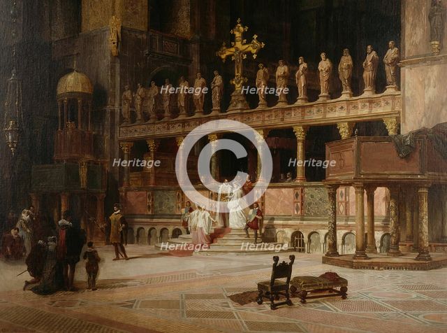 Interior of St. Mark's, Venice, 1869. Creator: David Dalhoff Neal.