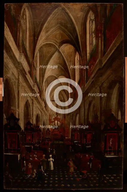 Interior of St Mary's Church in Krakow, c1840. Creator: Teodor Baltazar Stachowicz.