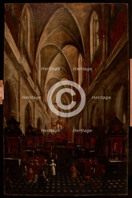 Interior of St Mary's Church in Krakow, c1840. Creator: Teodor Baltazar Stachowicz.