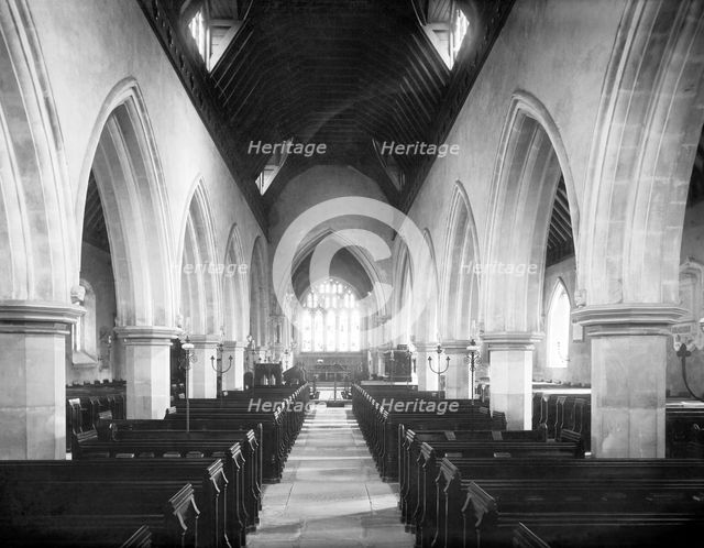 Interior of St Michael's Church, Bray, Berkshire, 1880. Artist: Henry Taunt.