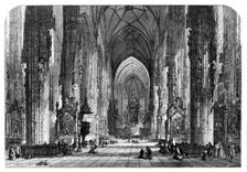 Interior of St. Stephen's, Vienna, by S. Read, 1868. Creator: William James Palmer