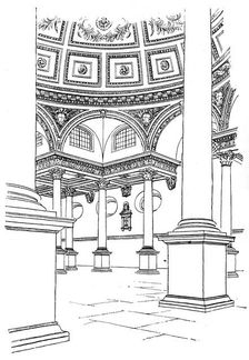Interior of St Stephen's Church, Walbrook, City of London, 1893