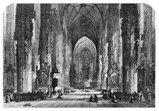Interior of St. Stephen's, Vienna, by S. Read, 1868. Creator: William James Palmer