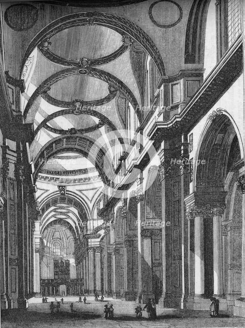 'Interior of St. Paul's, looking East', 1835, (1845). Artist: John Jackson.
