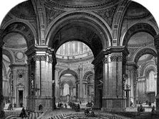 Interior of St Paul's Cathedral, London, second design, 17th century (1882)