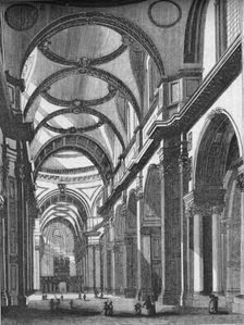 Interior of St. Paul's, looking East 1835, (1845). Artist: John Jackson
